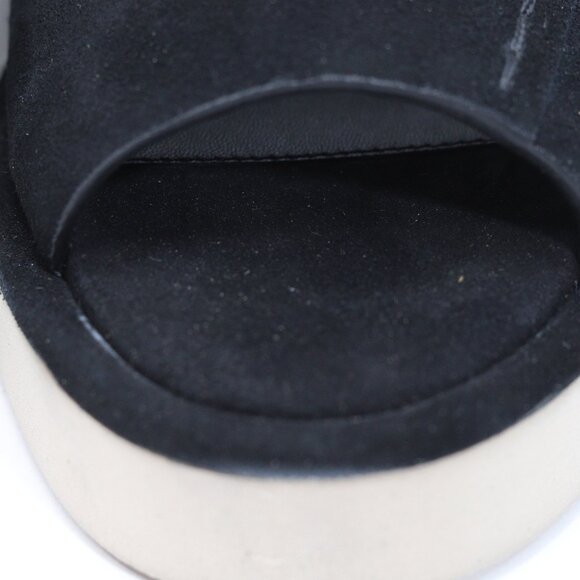 Free People Collection Leather/ Suede Running in Wedges Black Women's Size 10 - Picture 14 of 16